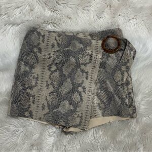 ZARA Snake Print Faux Leather SnakePrint Skort